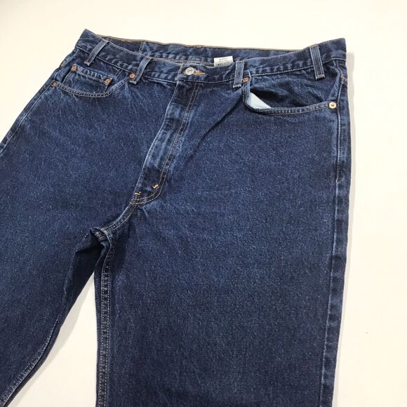 90s LEVIS 517 Jeans Men 40x30 Western Boot Regular Dark Stone Wash Denim Blue - Picture 5 of 16
